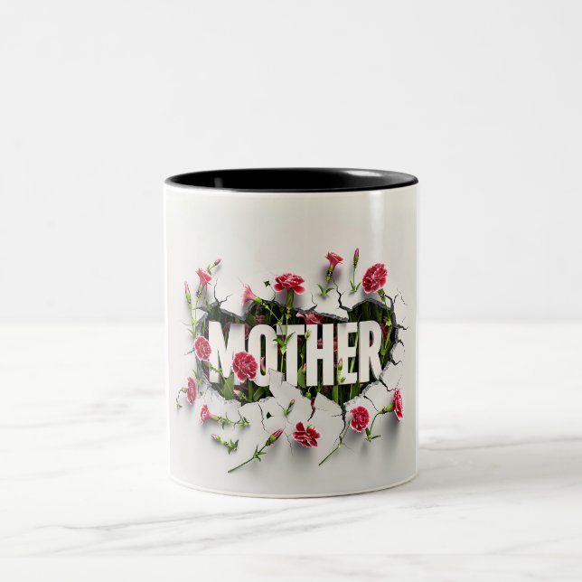 Gift for Mom for Mother's Day or Birthday Gift Zweifarbige Tasse (Mittel)