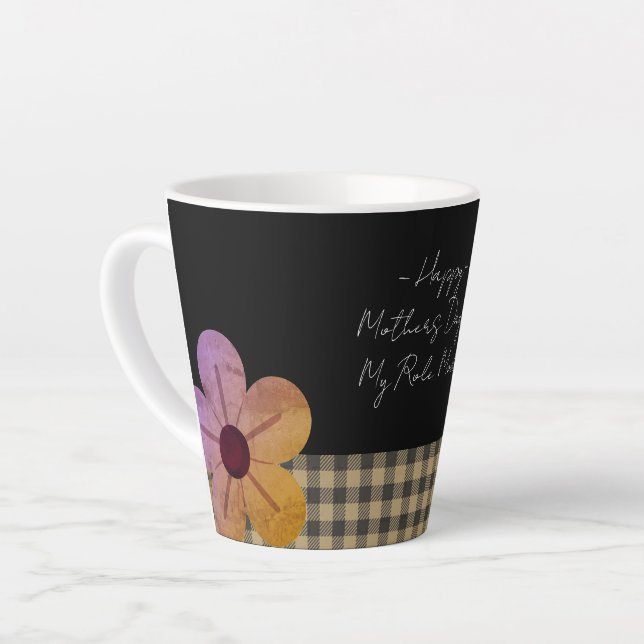 Gift For Mom, Happy Mothers Day,Flower Art Milchtasse (Linke Ecke)