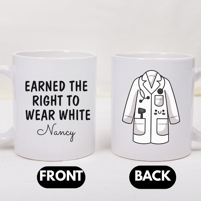 Gift For New Doctor, Personalized White Coat  Kaffeetasse (Von Creator hochgeladen)