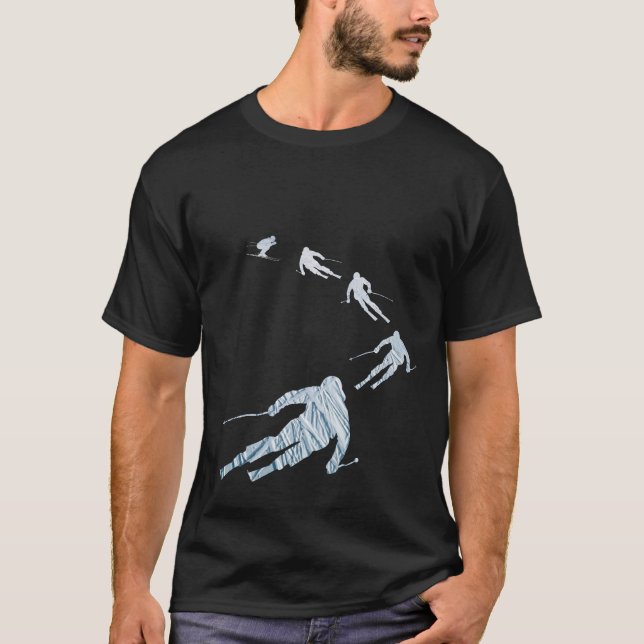 Gift for Skier - Unique Winter Sport Design T-Shirt (Vorderseite)