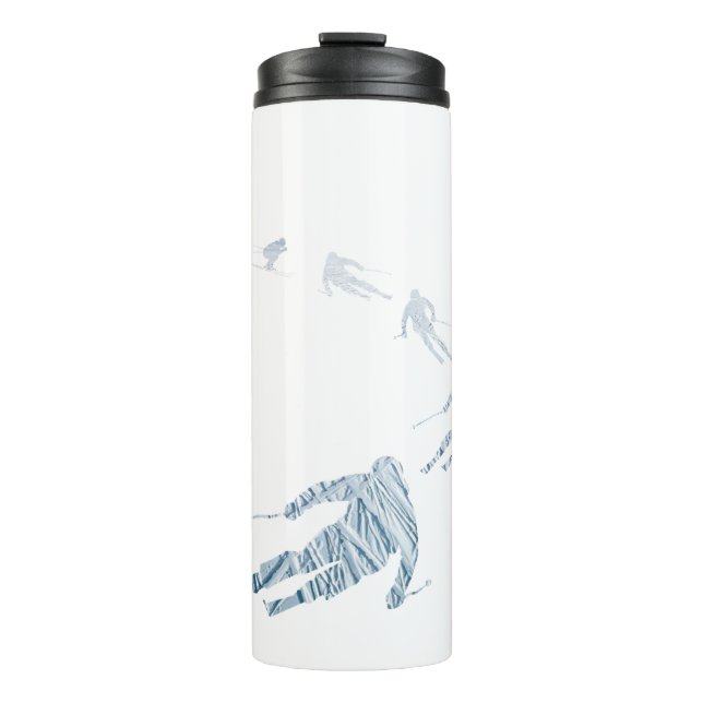 Gift for Skier - Unique Winter Sport Design Thermosbecher (Vorderseite)