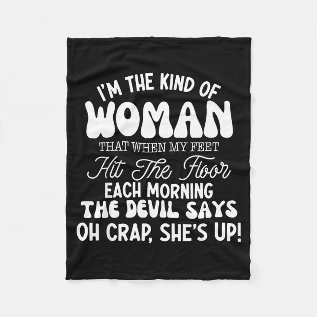 Gift For Women Motivational Quote Confident Woman  Fleecedecke (Vorderseite)