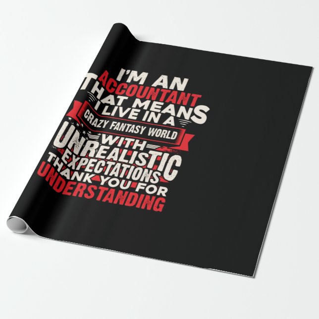 Gift für Buchhalter | Ich bin Buchhalter Geschenkpapier (Ungerollt)
