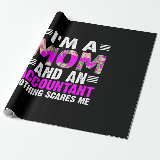 Gift für Buchhalter | Ich bin Mama und Buchhalter Geschenkpapier (Ungerollt)