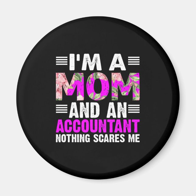 Gift für Buchhalter | Ich bin Mama und Buchhalter Magnet (Vorne)