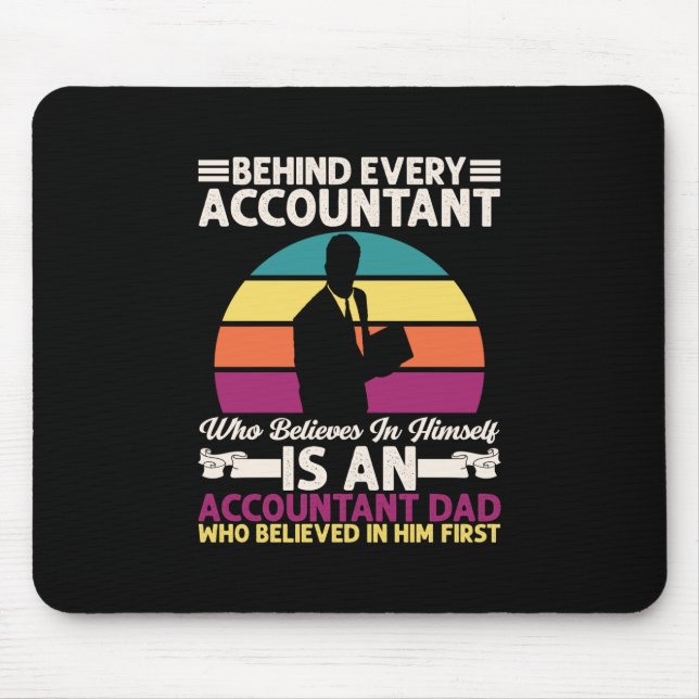 Gift für Buchhalter | Ist ein Vater eines Rechnung Mousepad (Vorne)