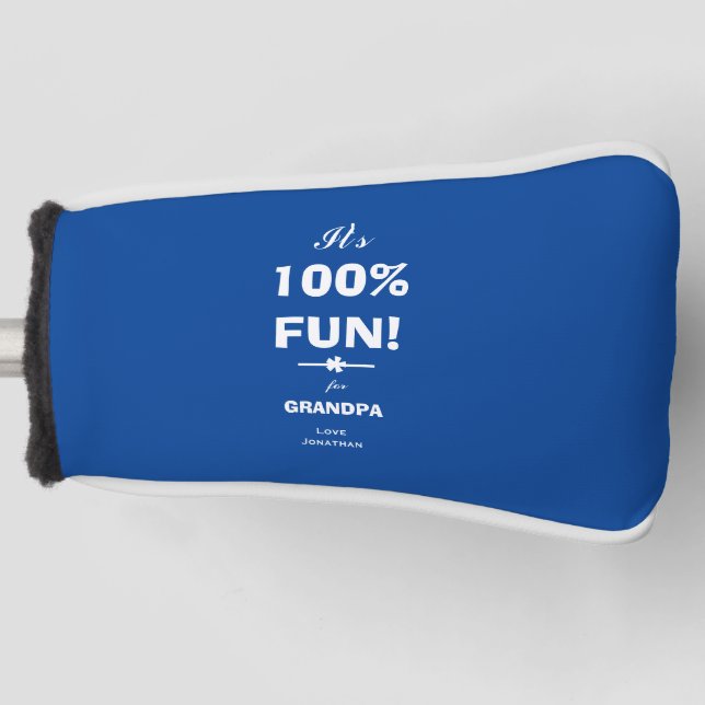 GIFT FÜR GRANDPA Name Chic Script Classic Golf Headcover (Vorderseite)