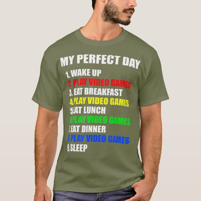 GIFT IDEA Der perfekte Gaming Day für T-Shirt (Vorderseite)
