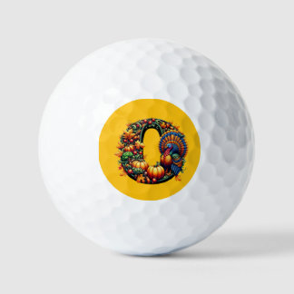 Gift letter o Thanksgiving style Golfball