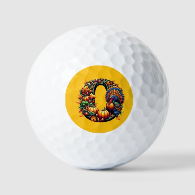 Gift letter o Thanksgiving style  Golfball (Vorderseite)