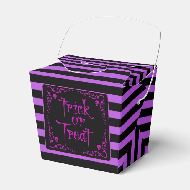 Gift oder Süßes Giftiges Lila Geschenkschachtel (Vorderseite)