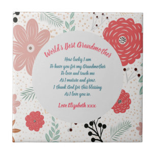 GIFT - Oma Gedichte von Großkindern - CUSTOM Fliese