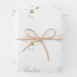 Gift paper Lucky you  Geschenkpapier Set