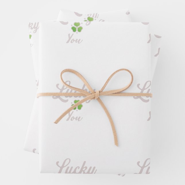 Gift paper Lucky you  Geschenkpapier Set (Beispiel)