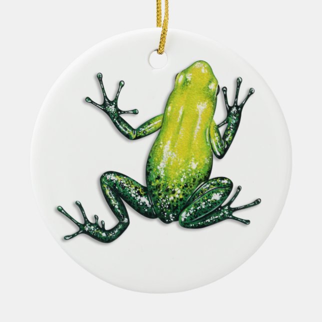 Gift-Pfeil-Frosch-Verzierung Keramik Ornament (Vorne)