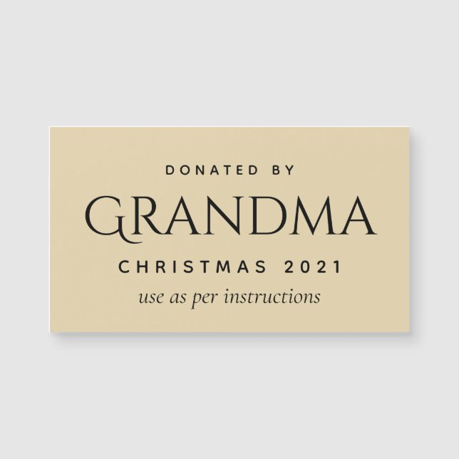 Gift Plaque - magnetisch Magnetkarte (Vorderseite)