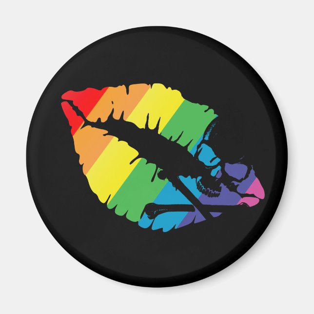 Gift Regenbogenlippen Magnet (Vorne)