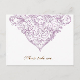 Gift Tabelle Postkarte Vintager Frühling Lila