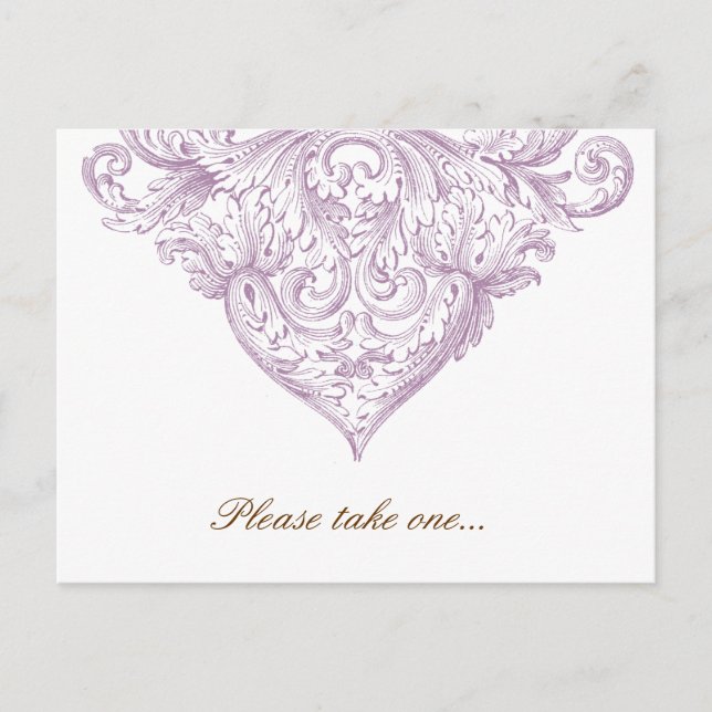 Gift Tabelle Postkarte Vintager Frühling Lila (Vorderseite)