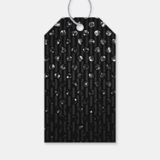 Gift Tag Black Sparkley Jewels Geschenkanhänger