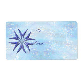 GIFT TAG BLAUE STAR VON SHARON SHARPE