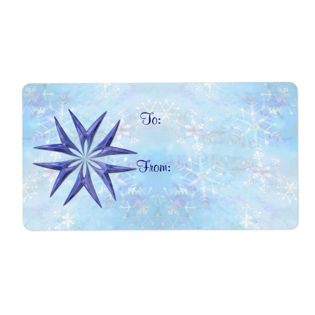GIFT TAG BLAUE STAR VON SHARON SHARPE (Vorne)