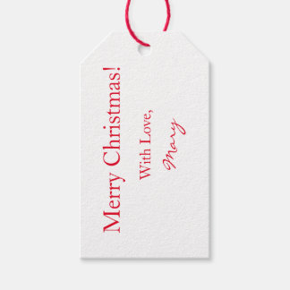 GIFT TAG CHRISTMAS TREM MIT INDIVIDUELLE NAME UND GESCHENKANHÄNGER