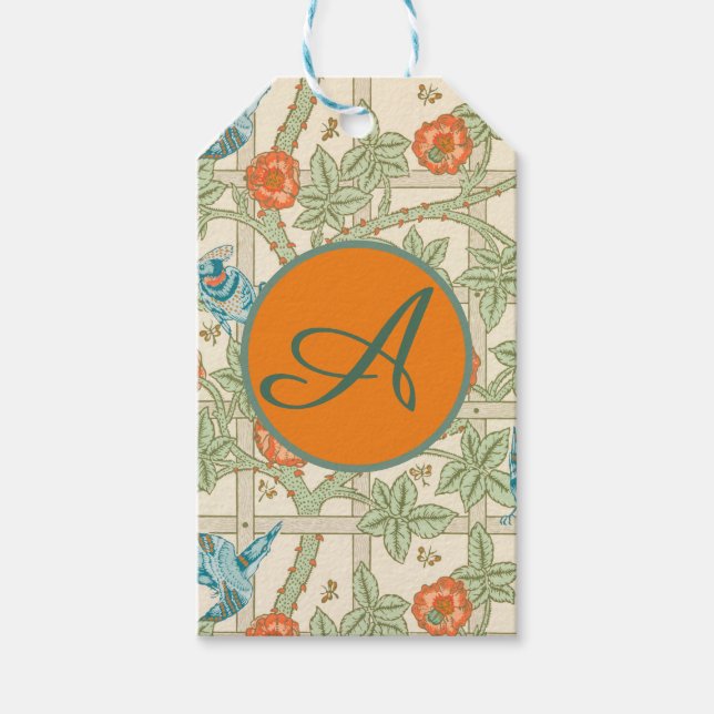 GIFT TAG CUSTOM ERSTE WILLIAM MORRIS GESCHENKANHÄNGER (Vorderseite)