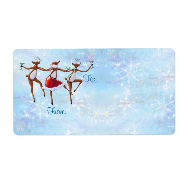 GIFT TAG DANCING REINDEY VON SHARON SHARPE (Vorne)