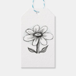 gift tag for her with daisy geschenkanhänger