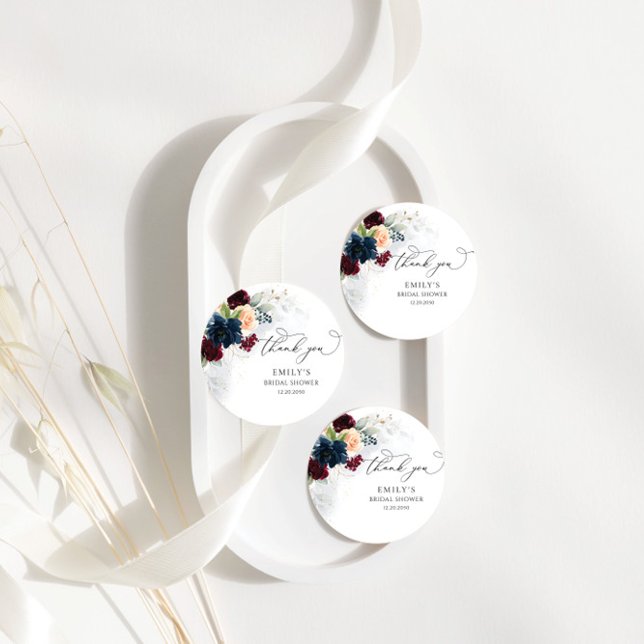 Gift-Tag für Burgund-Brautpartys der Marine Geschenkanhänger (Von Creator hochgeladen)