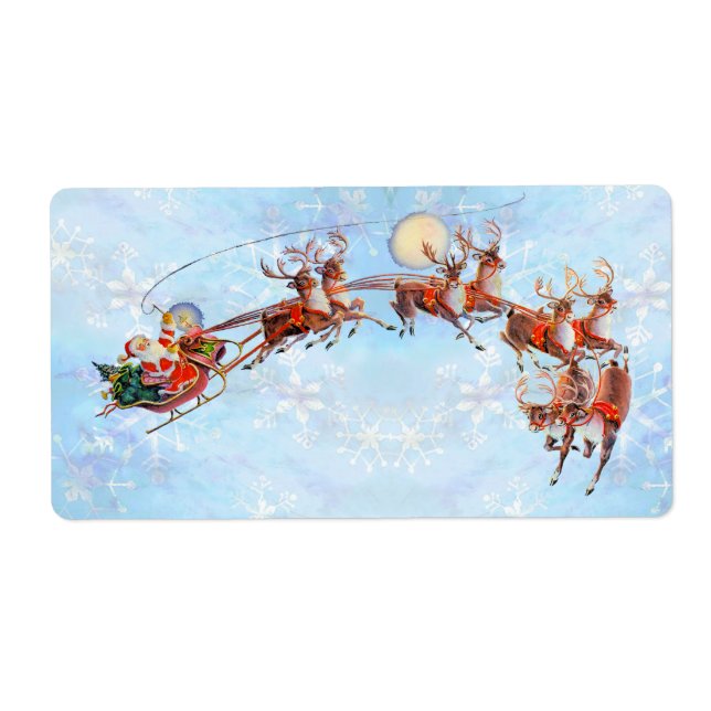 GIFT TAG SANTA SLEIGING by SHARON SHARPE (Vorne)
