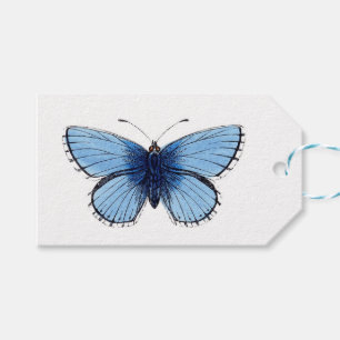 Gift Tags - Blauer Schmetterling Geschenkanhänger