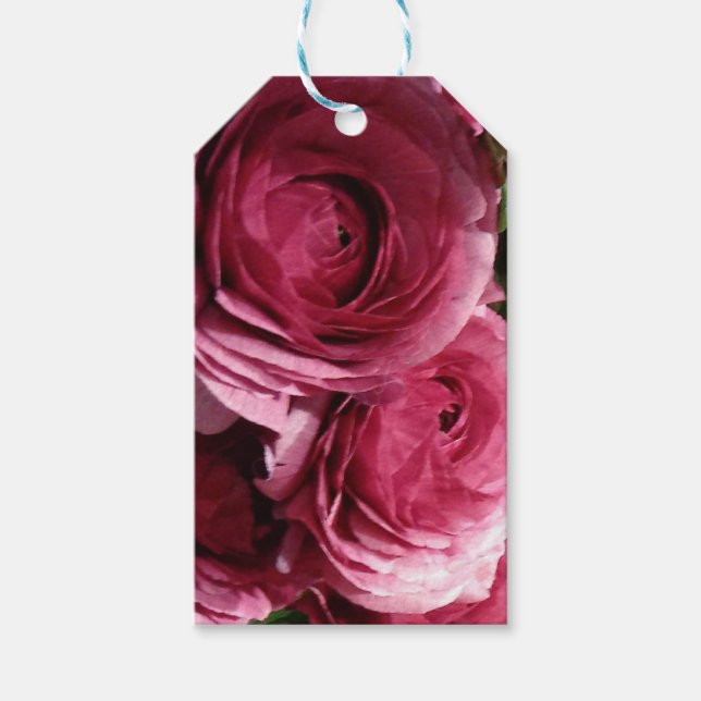 Gift-Tags mit Ranunculus-Blume Geschenkanhänger (Vorderseite)