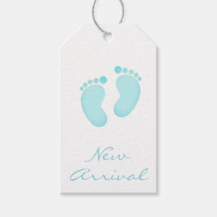 Gift Tags - Neue Ankunft (grün/blau) Geschenkanhänger
