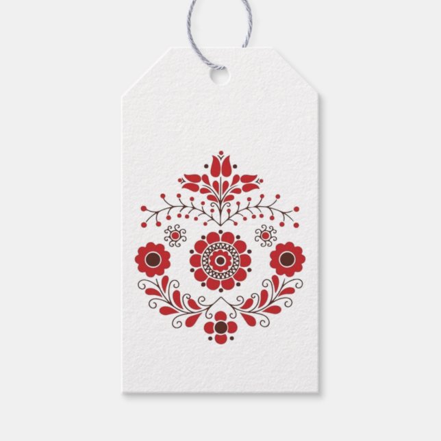 Gift Tags - Skandinavien Floral Geschenkanhänger (Vorderseite)