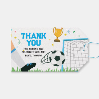 Gift Tags Thank You Card Soccer Sport Birthday Geschenkanhänger