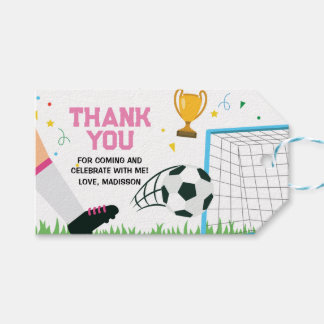 Gift Tags Thank You Card Soccer Sport Birthday Geschenkanhänger