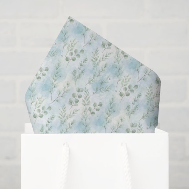 Gift Tissue Paper – Watercolor Eucalyptus Pattern Seidenpapier (Geschenktüte)