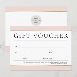 GIFT VOUCHER Modernes elegantes Business-Rosa in R Einladung
