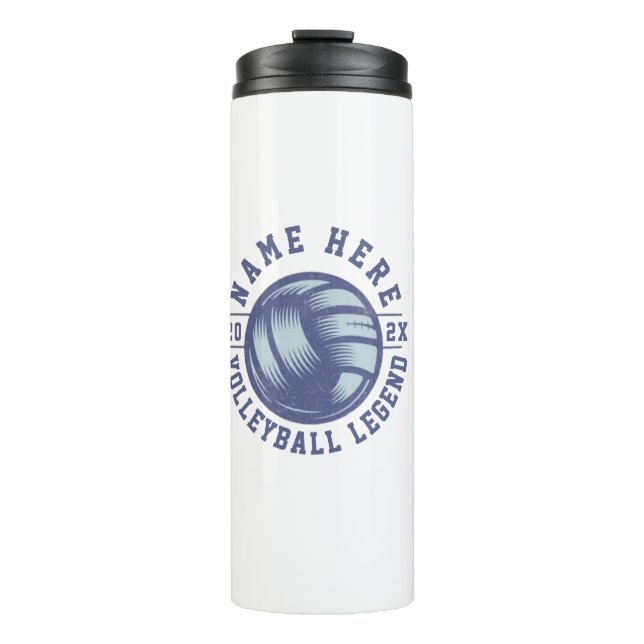 Gift with personalized name for volleyball players thermosbecher (Vorderseite)
