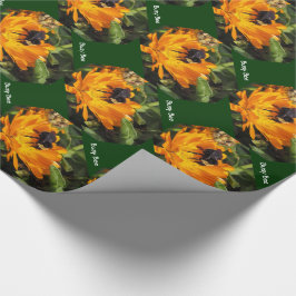 Gift Wrap - Calendula und Biene Geschenkpapier