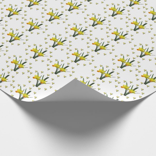 Gift Wrap - Daffelblüten Geschenkpapier (Ecke)