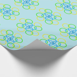 Gift Wrap - Intersecting Rings (blau) Geschenkpapier