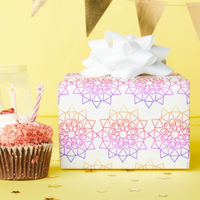 Gift Wrap - Mandala Kontur in Pastellfarben Geschenkpapier (Geburtstagsparty)
