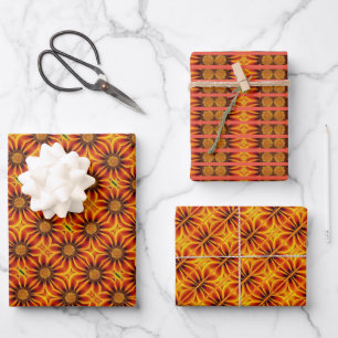 Gift Wrap Paper Gazanias Geschenkpapier Set
