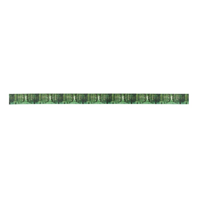 Gift Wrap Ribbon Magical Forest Green Mystery Satinband (Vorderseite)