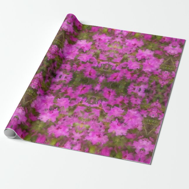 Gift Wrap Roll Lila Rhododendrons Geschenkpapier (Ungerollt)