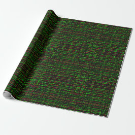 Gift Wrap Roll Red, Green, Black Abstrakt Lines B Geschenkpapier