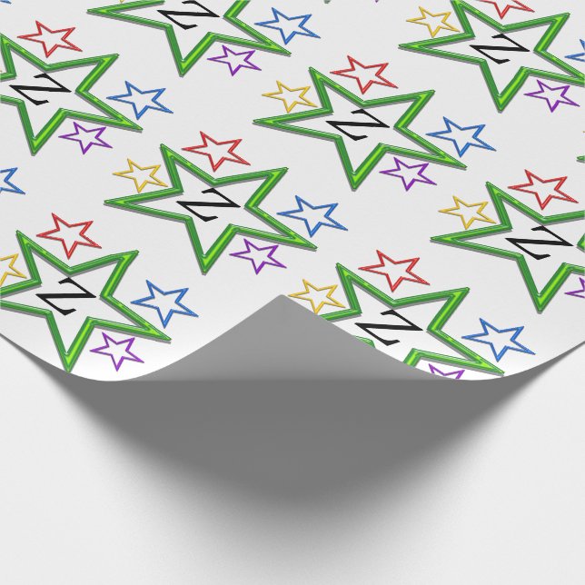 Gift Wrap - Sterne mit dem ersten Geschenkpapier (Ecke)